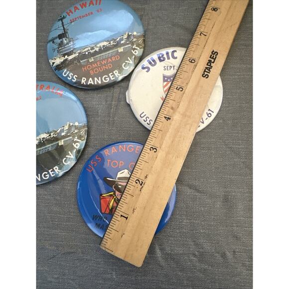 1982 USS NAVY RANGER VINTAGE PINS (4) - Picture 2 of 10